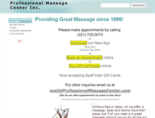 Tablet Screenshot of professionalmassagecenter.com